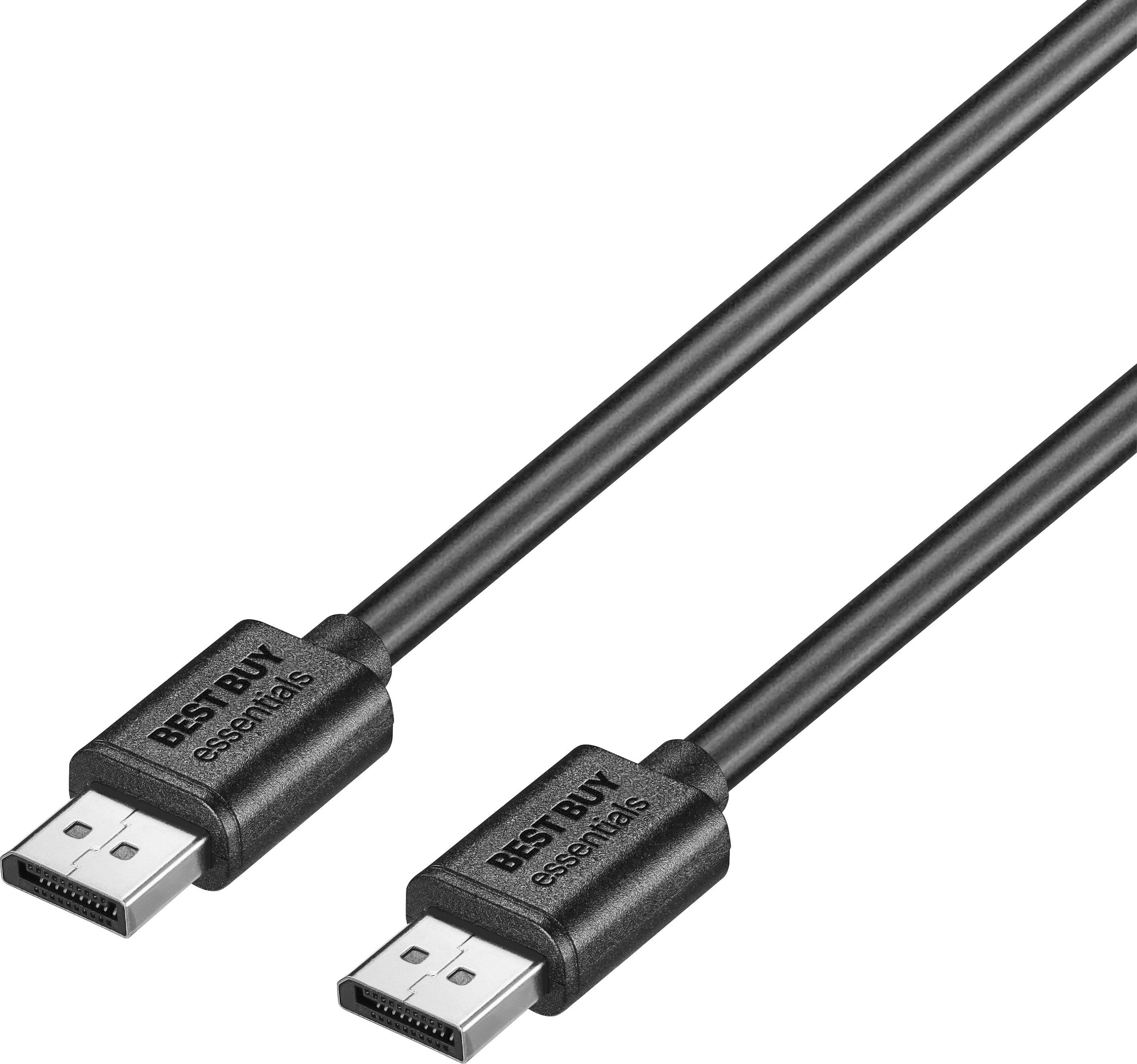 Angle View: Best Buy essentials™ - 10' DisplayPort Cable - Black