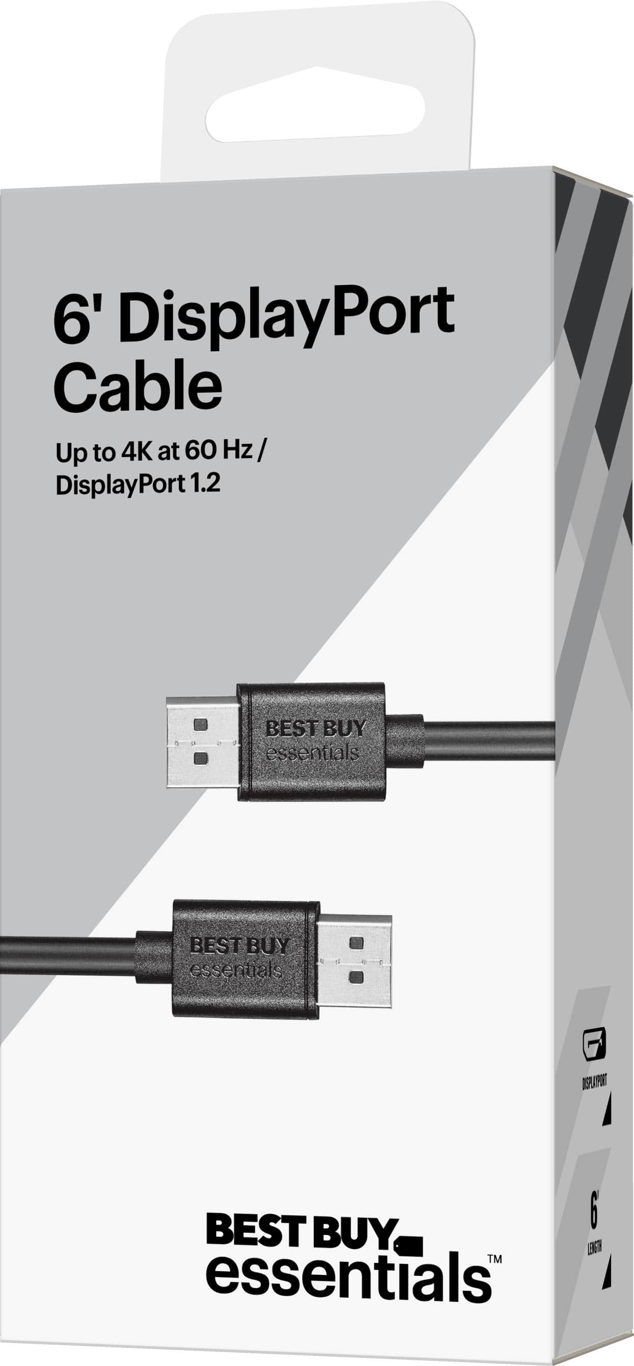 Alt View 12. Best Buy essentials™ - 6' DisplayPort Cable - Black.