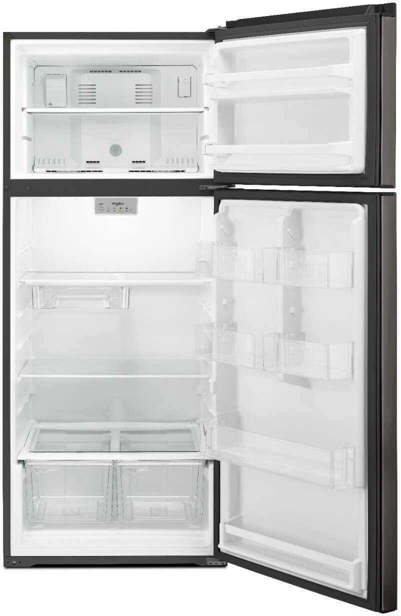 Alt View 1. Whirlpool - 17.7 Cu. Ft. Top Freezer Refrigerator - Black Stainless Steel.