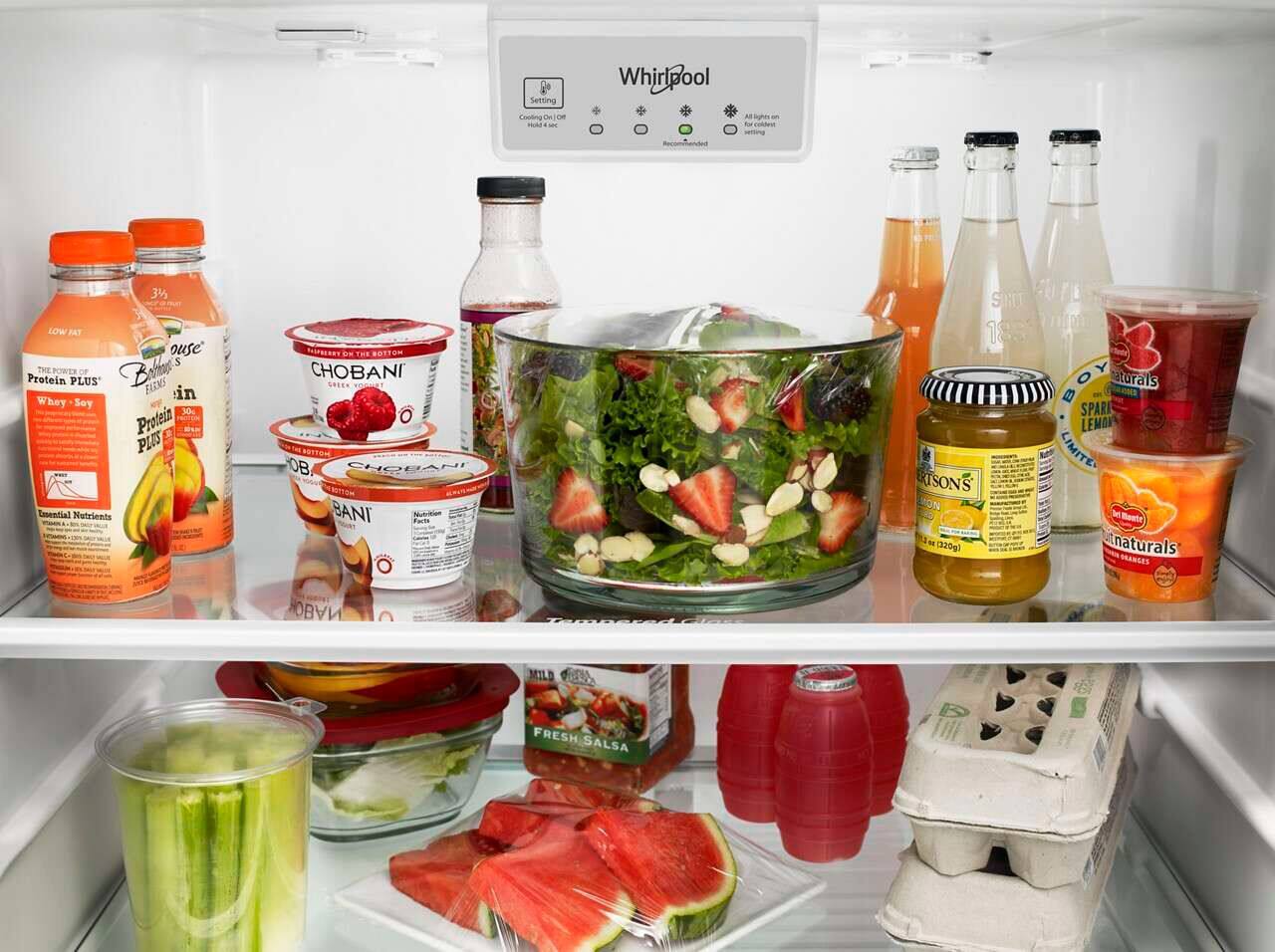 Alt View 4. Whirlpool - 17.7 Cu. Ft. Top Freezer Refrigerator - Black Stainless Steel.