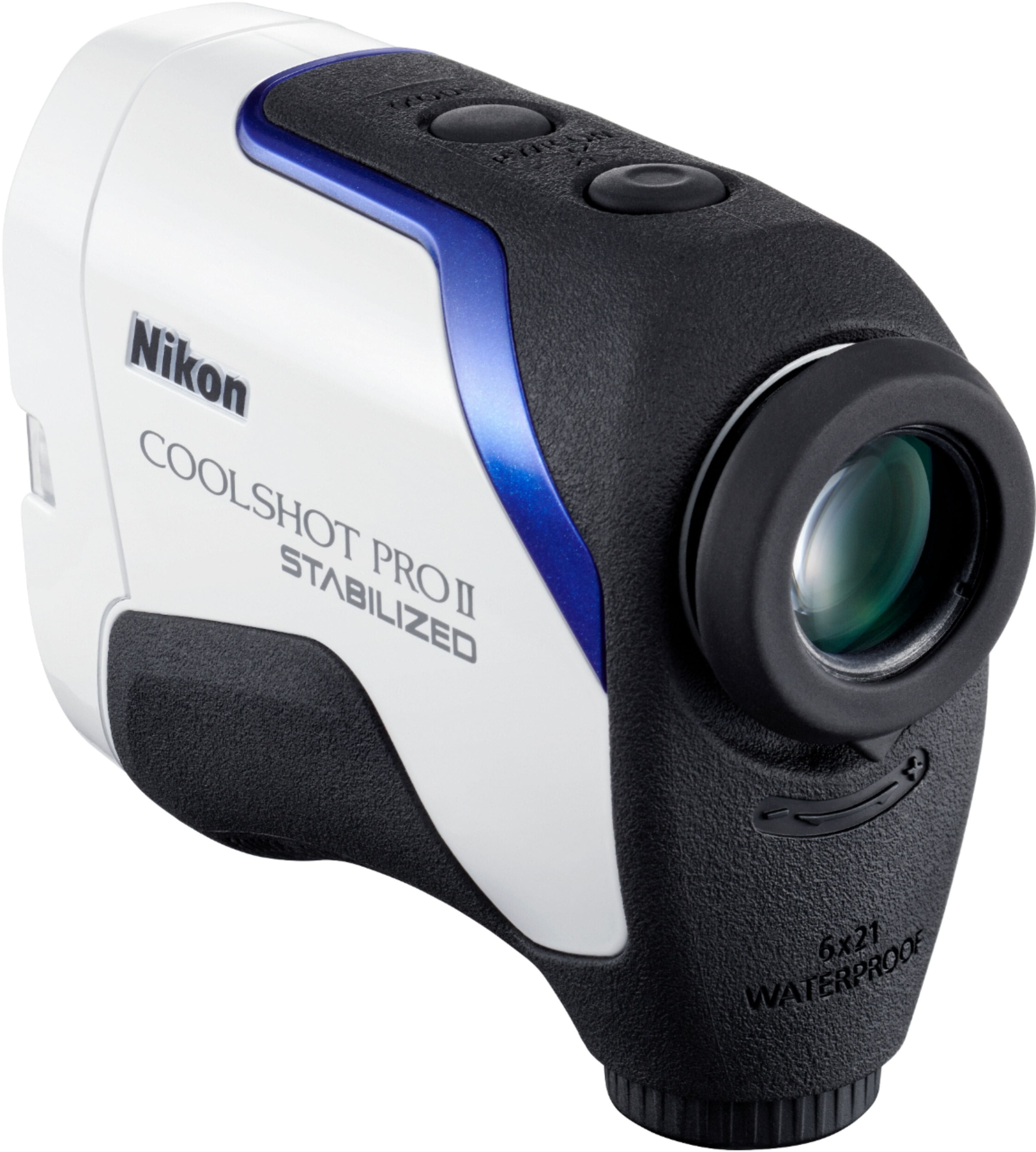 Nikon Coolshot ProII Stabilized Golf Laser Rangefinder White/Blue