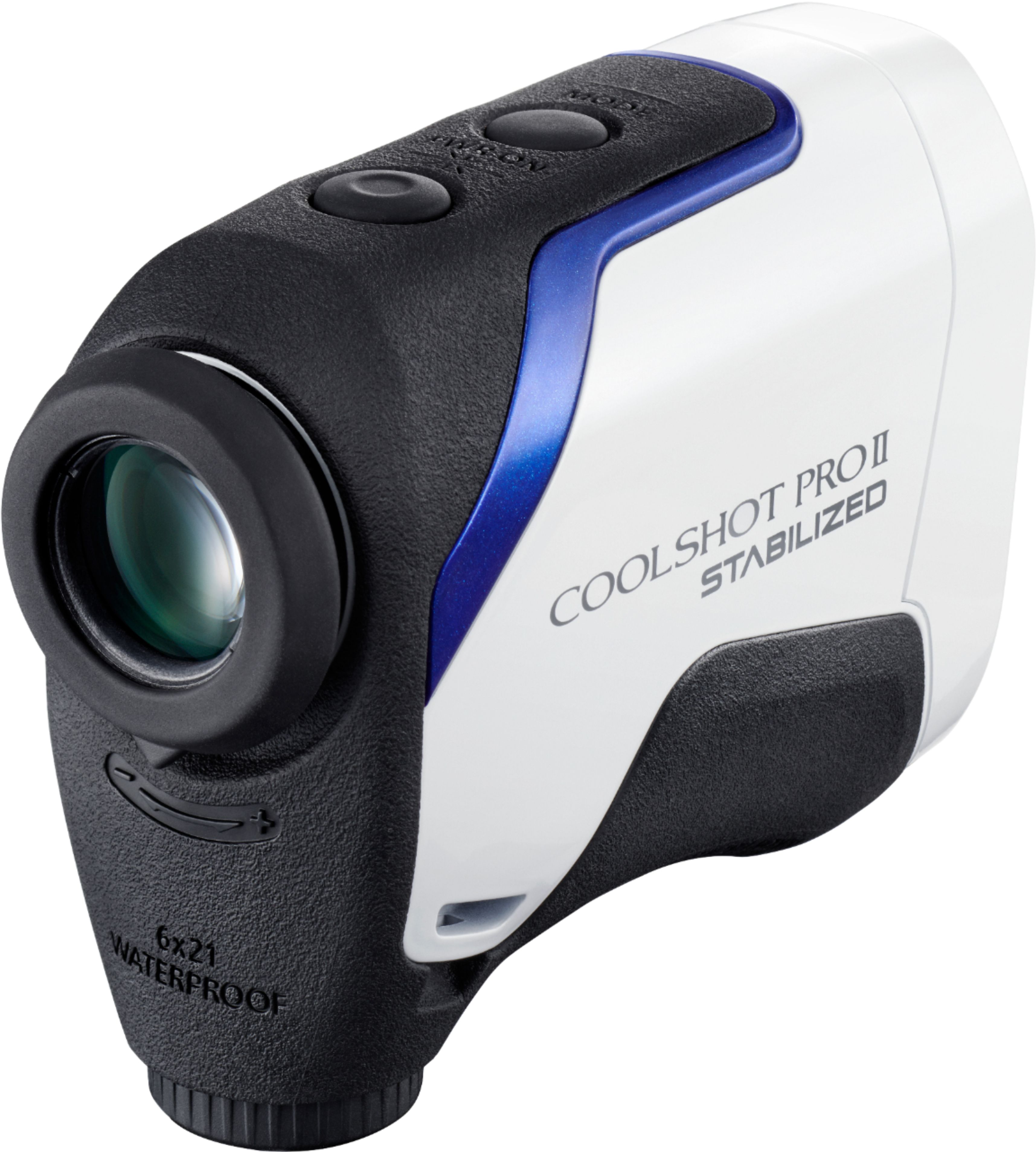 Nikon - Coolshot ProII Stabilized Golf Laser Rangefinder - White/Blue/Black