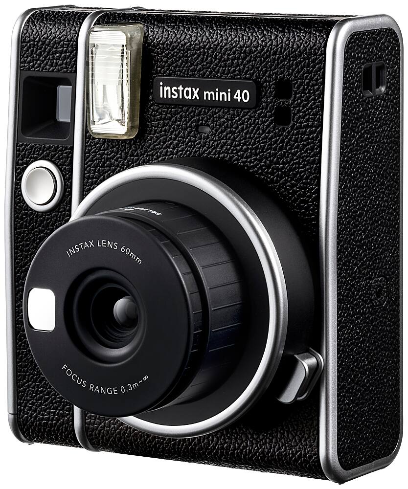 Angle. Fujifilm - INSTAX MINI 40 Instant Film Camera - Black.
