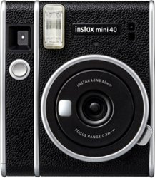 Fujifilm - INSTAX MINI 40 Instant Film Camera - Black - Front_Zoom