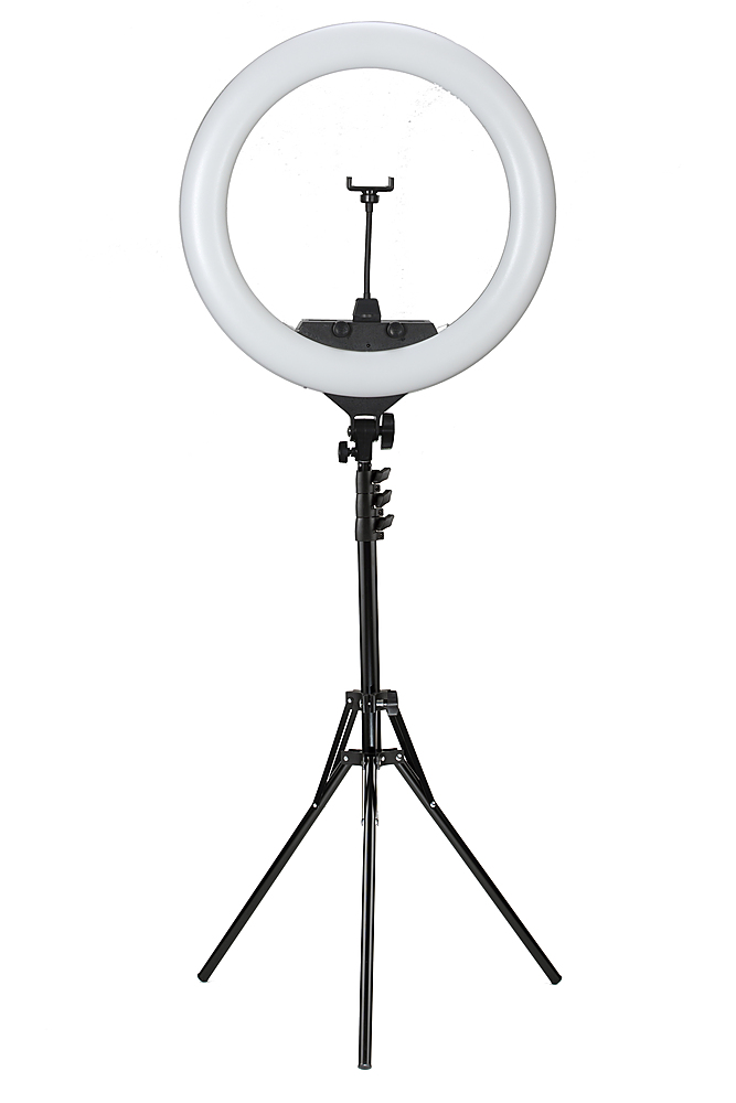 Bi-Color Dual Arm Salon Light with Stand and Phone Holder