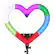 Angle. Sunpak - 19" Heart-Shaped Rainbow Vlogging Kit with Bluetooth Remote.
