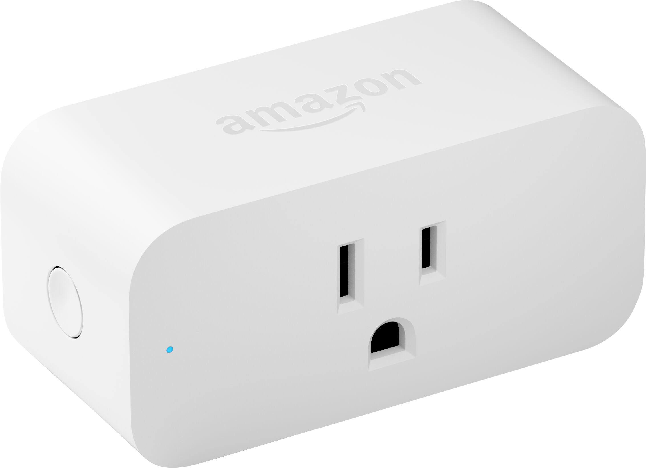 Alt View 1. Amazon - Smart Plug, works with Alexa - White.