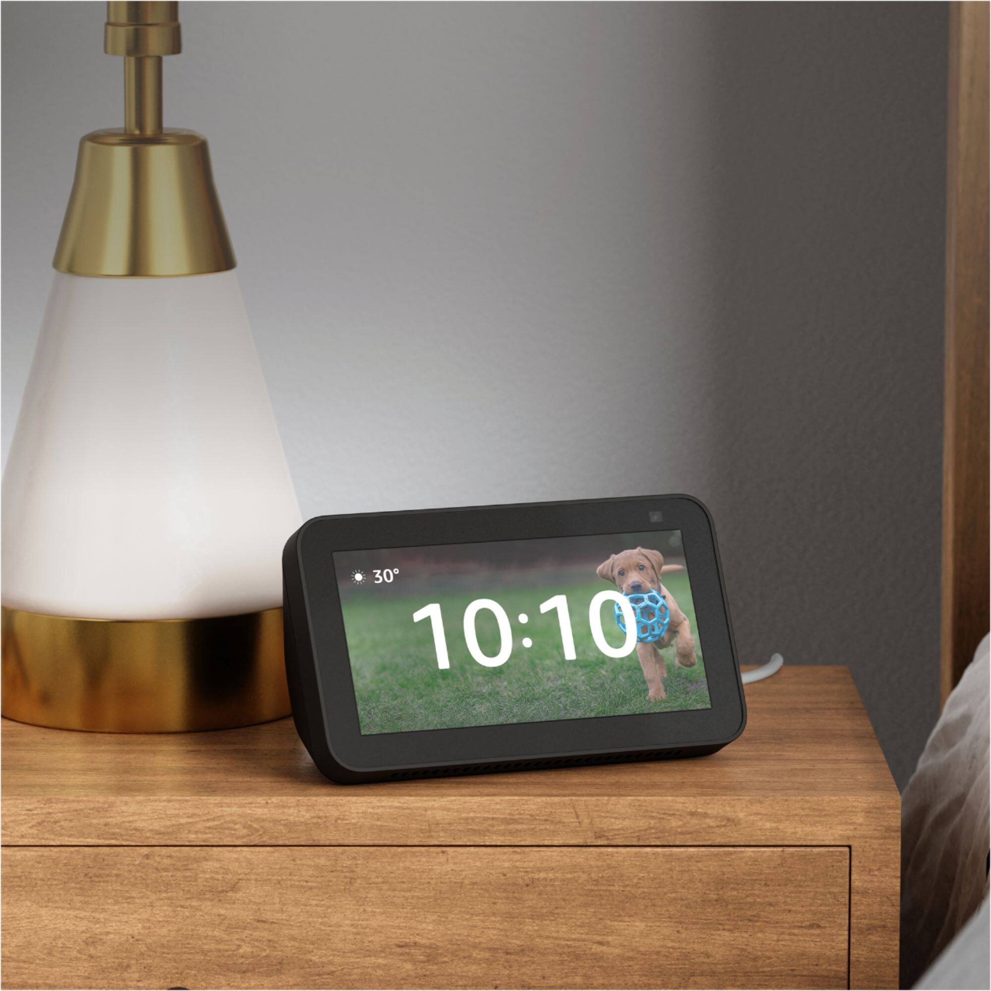 Alt View 18. Amazon - Echo Show 5 (2nd Gen, 2021 release) | Smart display with Alexa and 2 MP camera - Charcoal.