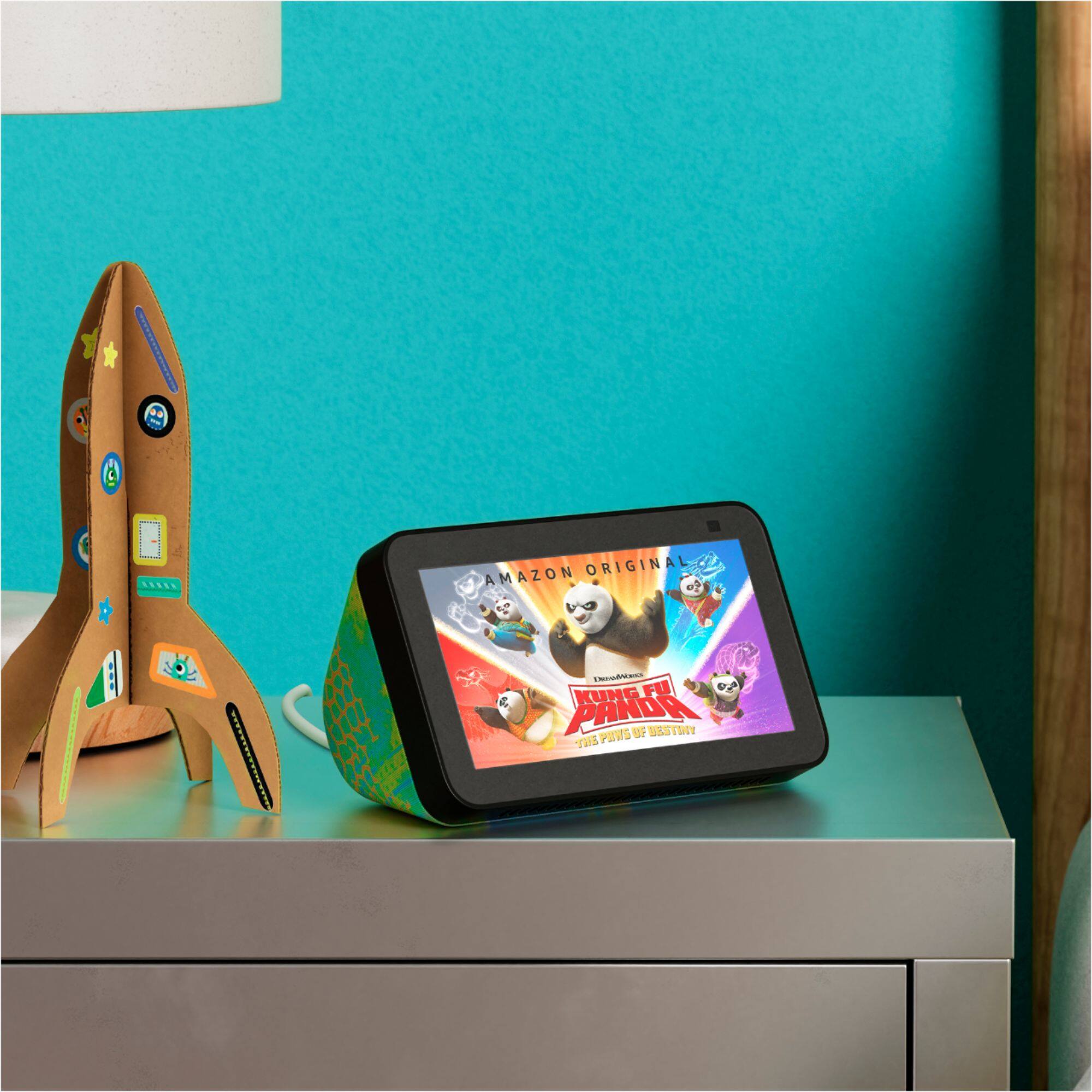 Alt View 17. Amazon - Echo Show 5 (2nd Gen) Kids Edition with Alexa - Chameleon.