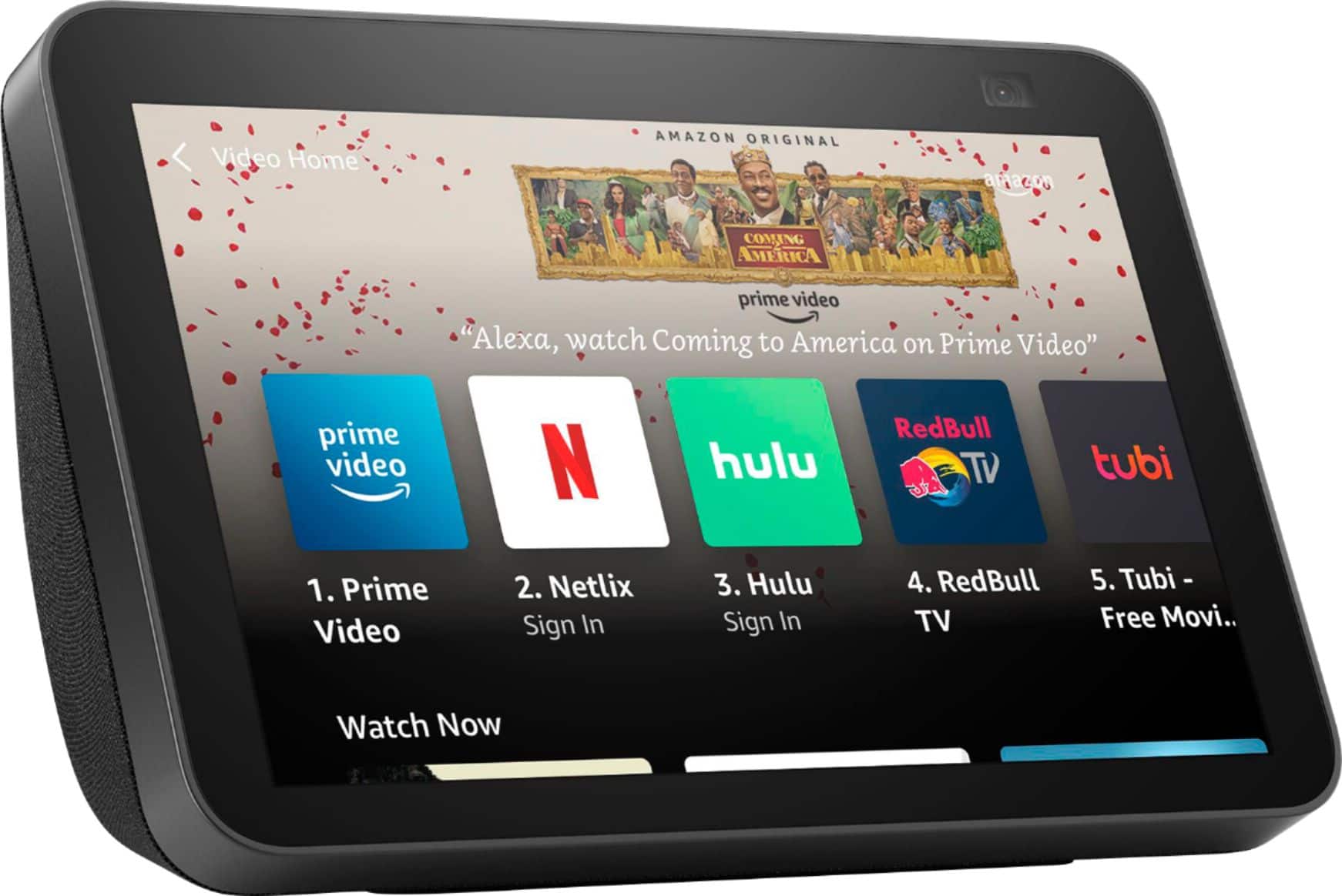 Alt View 17. Amazon - Echo Show 8 (2nd Gen, 2021 release) | HD smart display with Alexa and 13 MP camera - Charcoal.