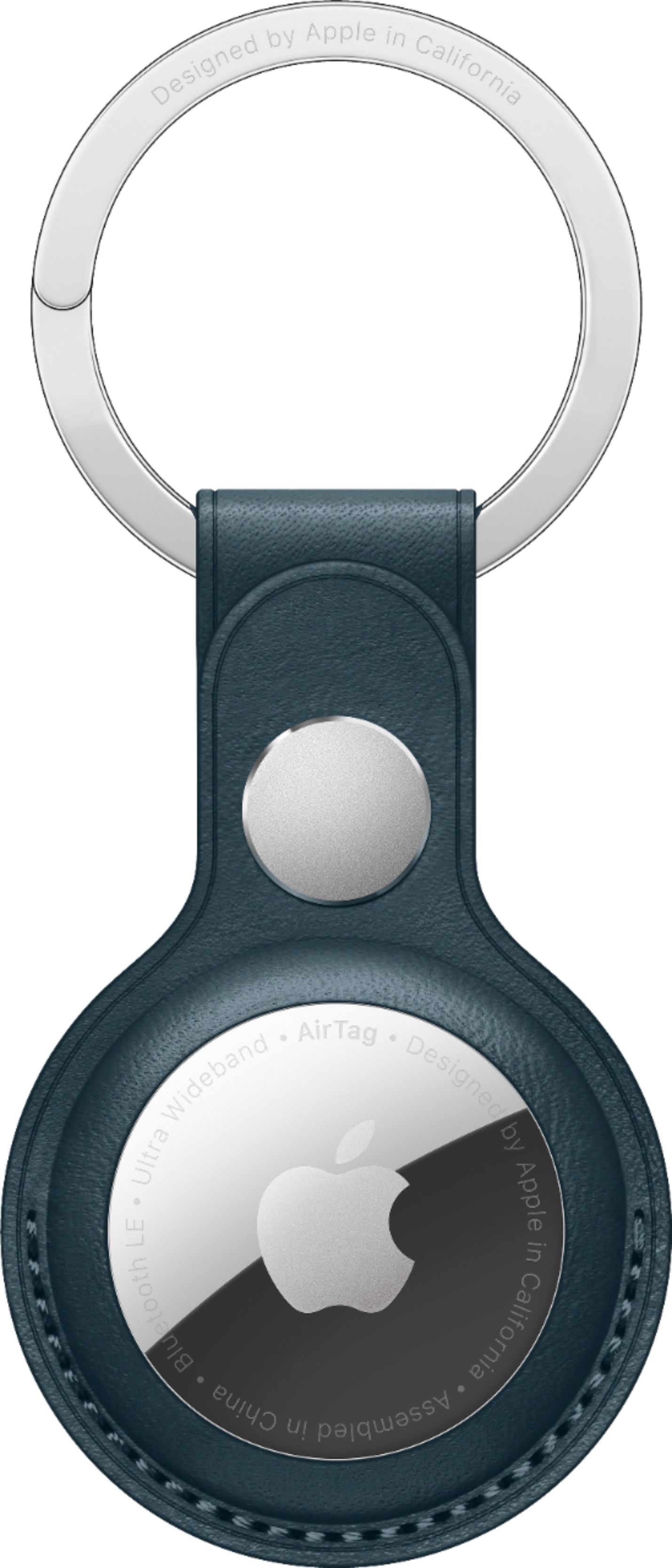 Best Buy: Apple AirTag Leather Baltic Ring Key MHJ23ZM/A Blue