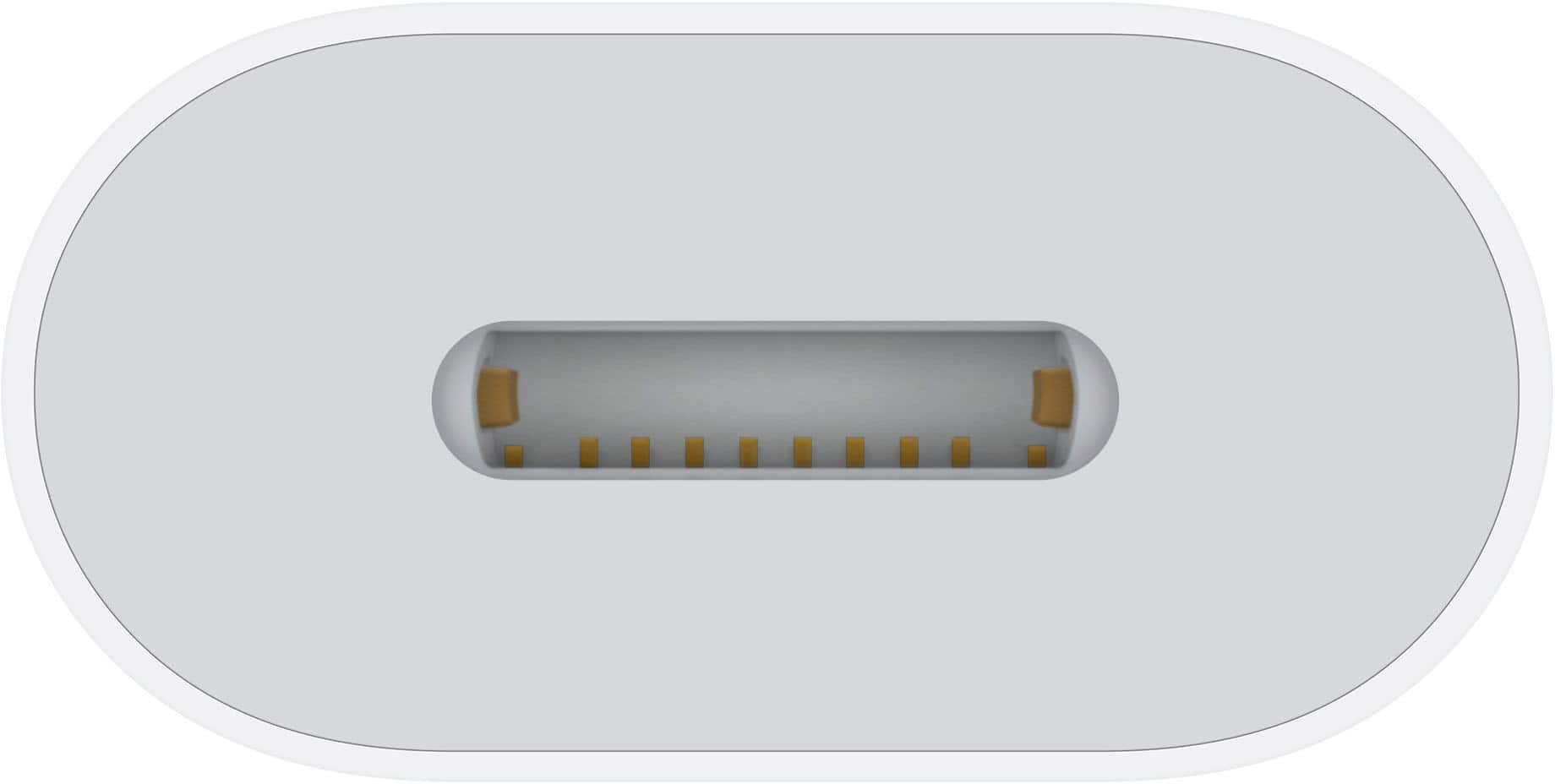 Left. Apple - USB-C to Lightning Adapter - White.