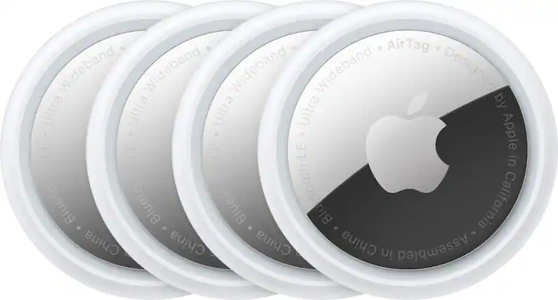 Apple - AirTag (4-Pack) (1st Generation) - 2021 - Silver