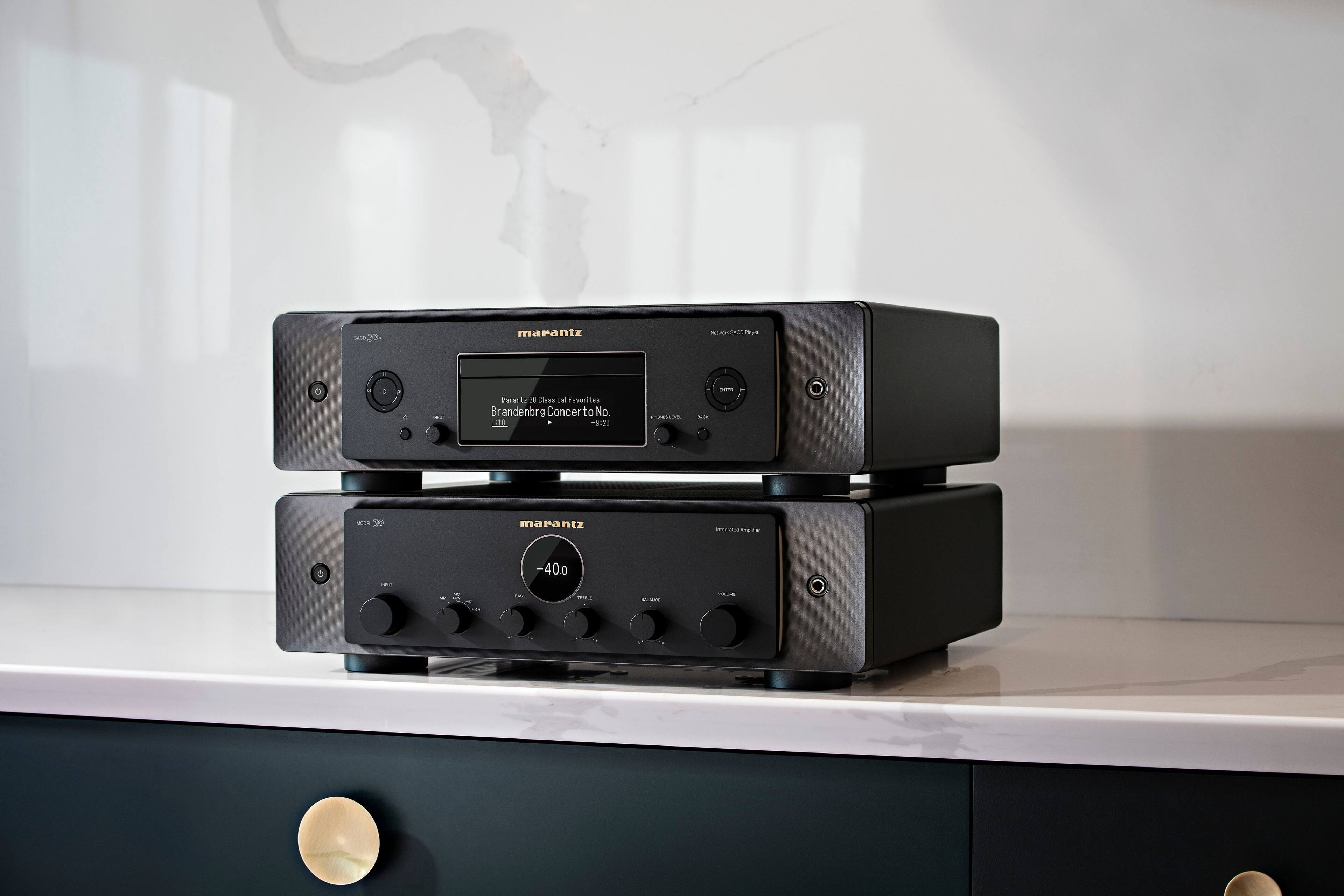 Alt View 13. Marantz - MODEL 30 Integrated Amplifier 200W x2 ch. Sound Master Tuning - Black.