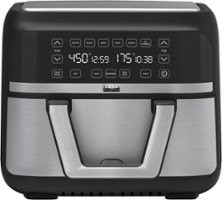 Bella Pro Series - 9-qt. Digital Air Fryer with Dual Flex Basket - Stainless Steel - Angle_Zoom