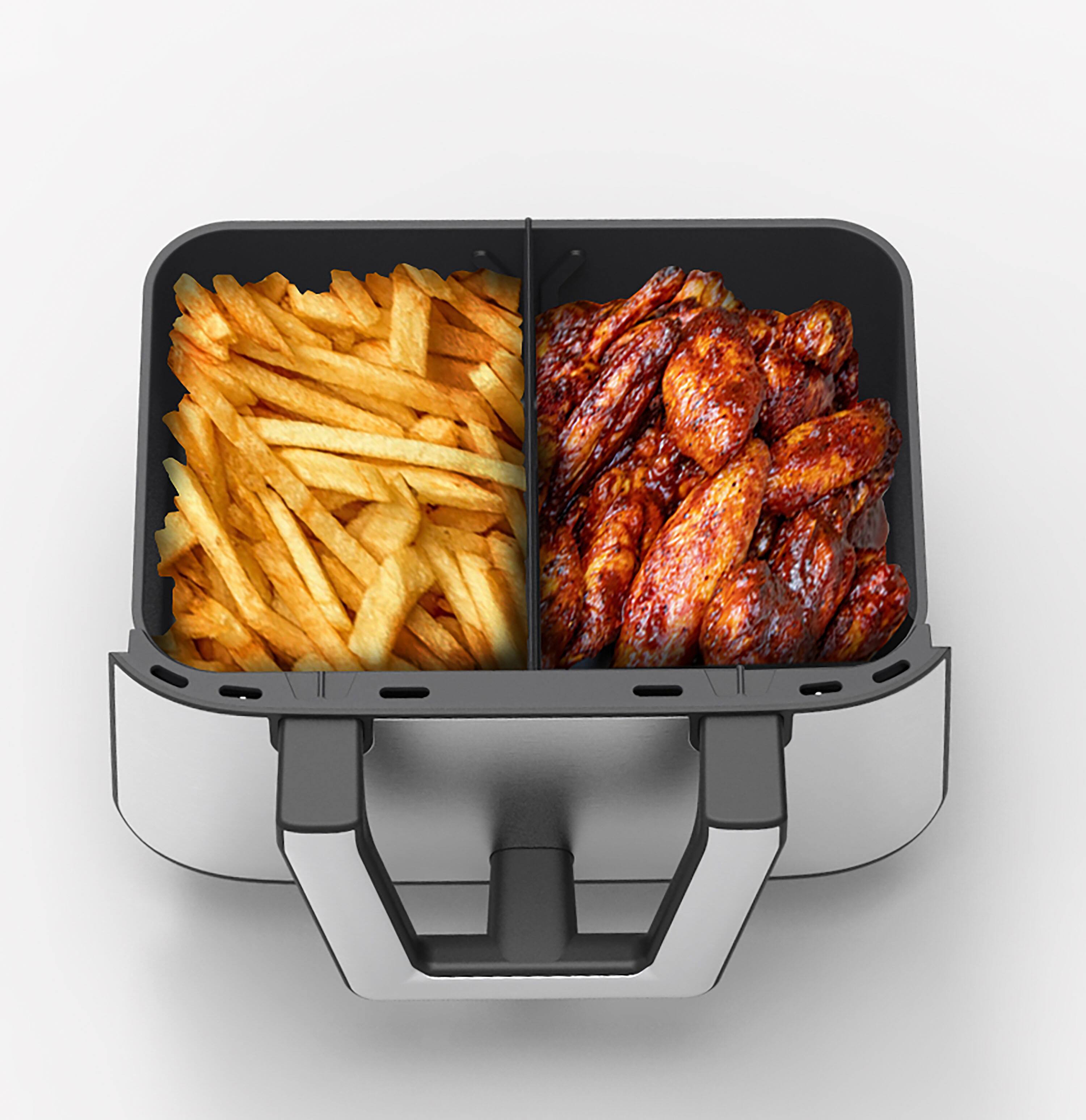 Alt View 14. Bella Pro Series - 9-qt. Digital Air Fryer with Dual Flex Basket - Stainless Steel.