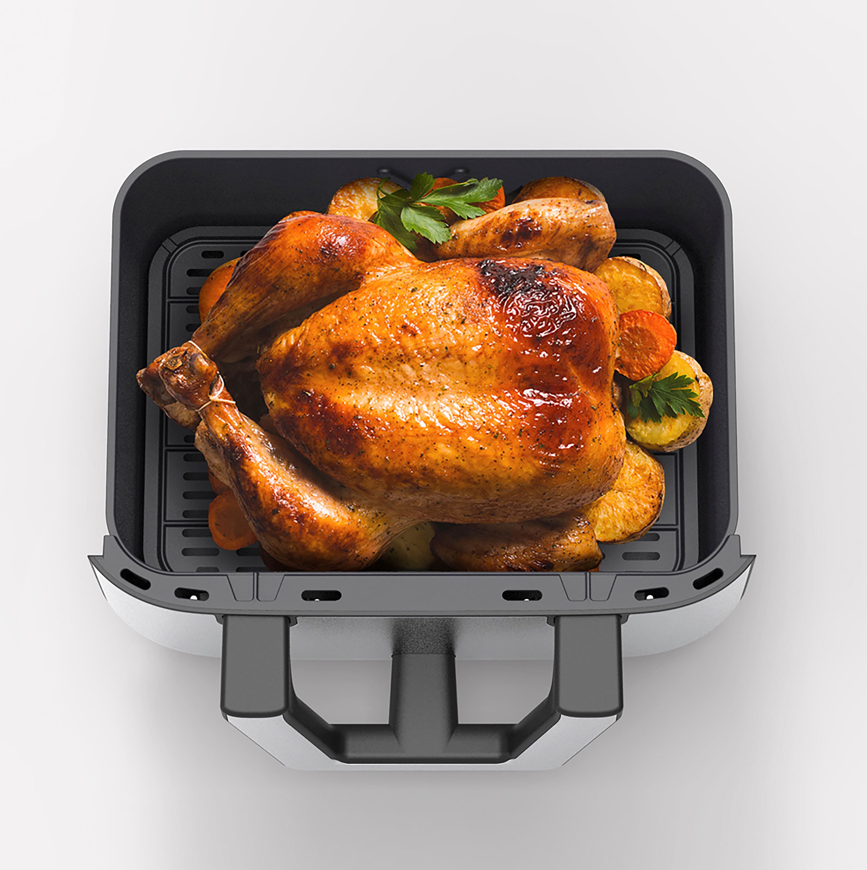 Alt View 11. bella PRO - 9-qt. TriZone Touchscreen Air Fryer with Dual Flex Basket - Stainless Steel.