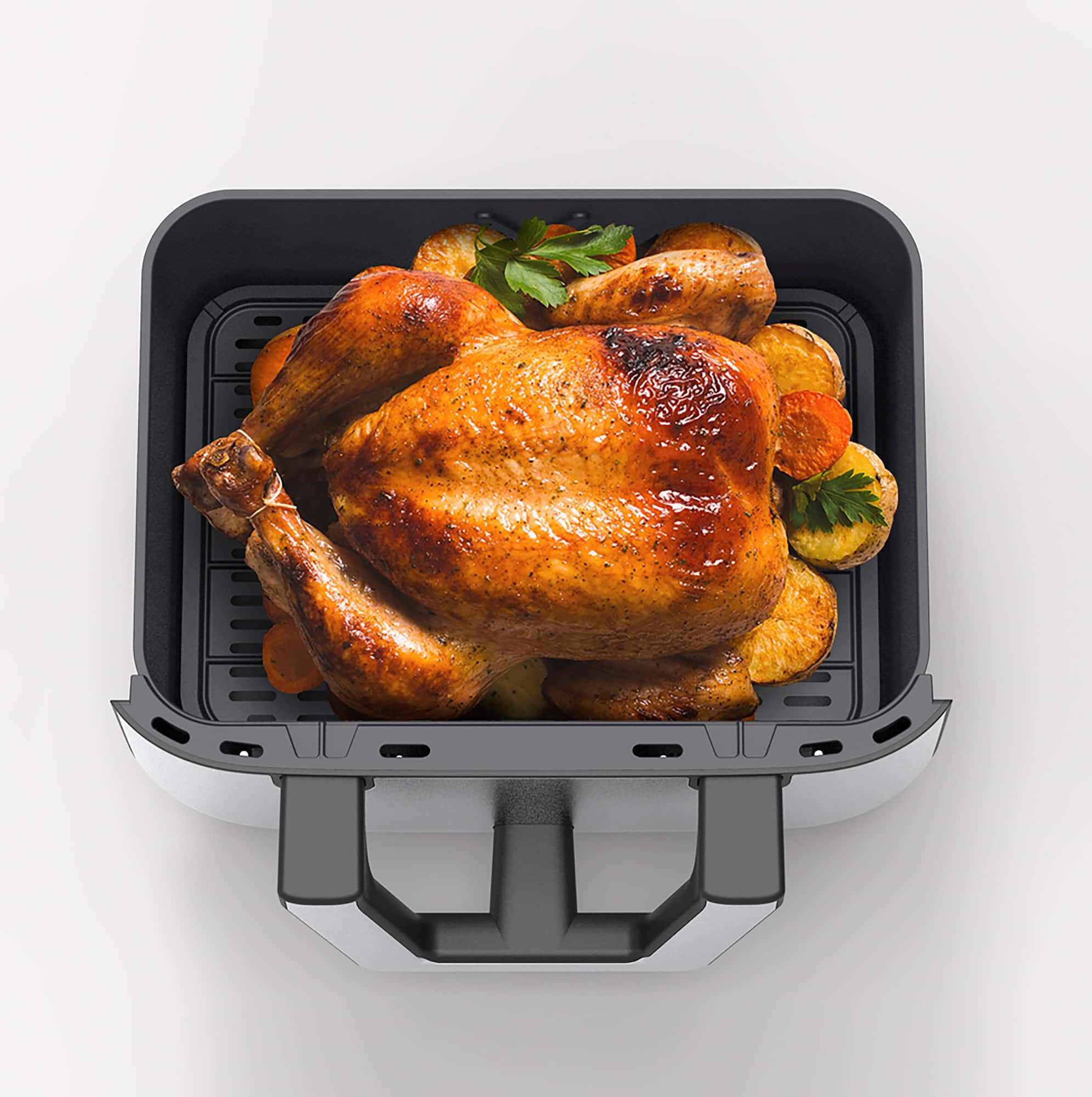 Zoom in on Alt View Zoom 15. Bella Pro Series - 9-qt. Digital Air Fryer with Dual Flex Basket - Stainless Steel.