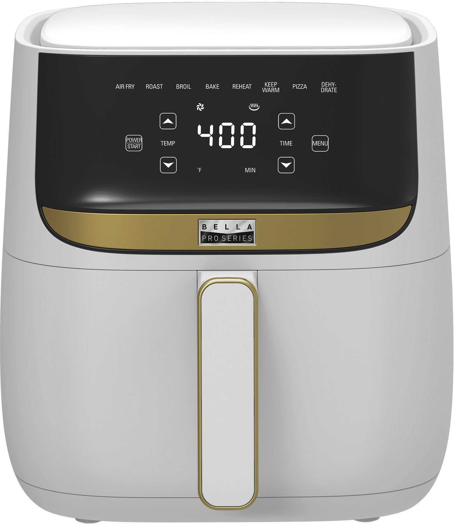 Best Buy: Bella Pro Series 6-qt. Digital Air Fryer with Matte Finish Matte  White with Gold Accents 90152