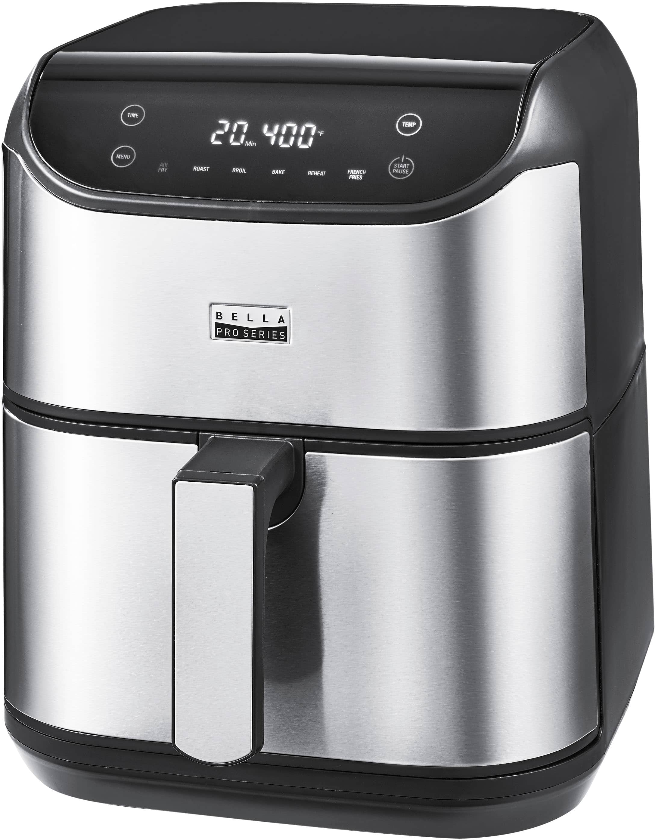 Alt View 12. Bella Pro Series - 6-qt. Digital Air Fryer with Stainless Finish - Stainless Steel.
