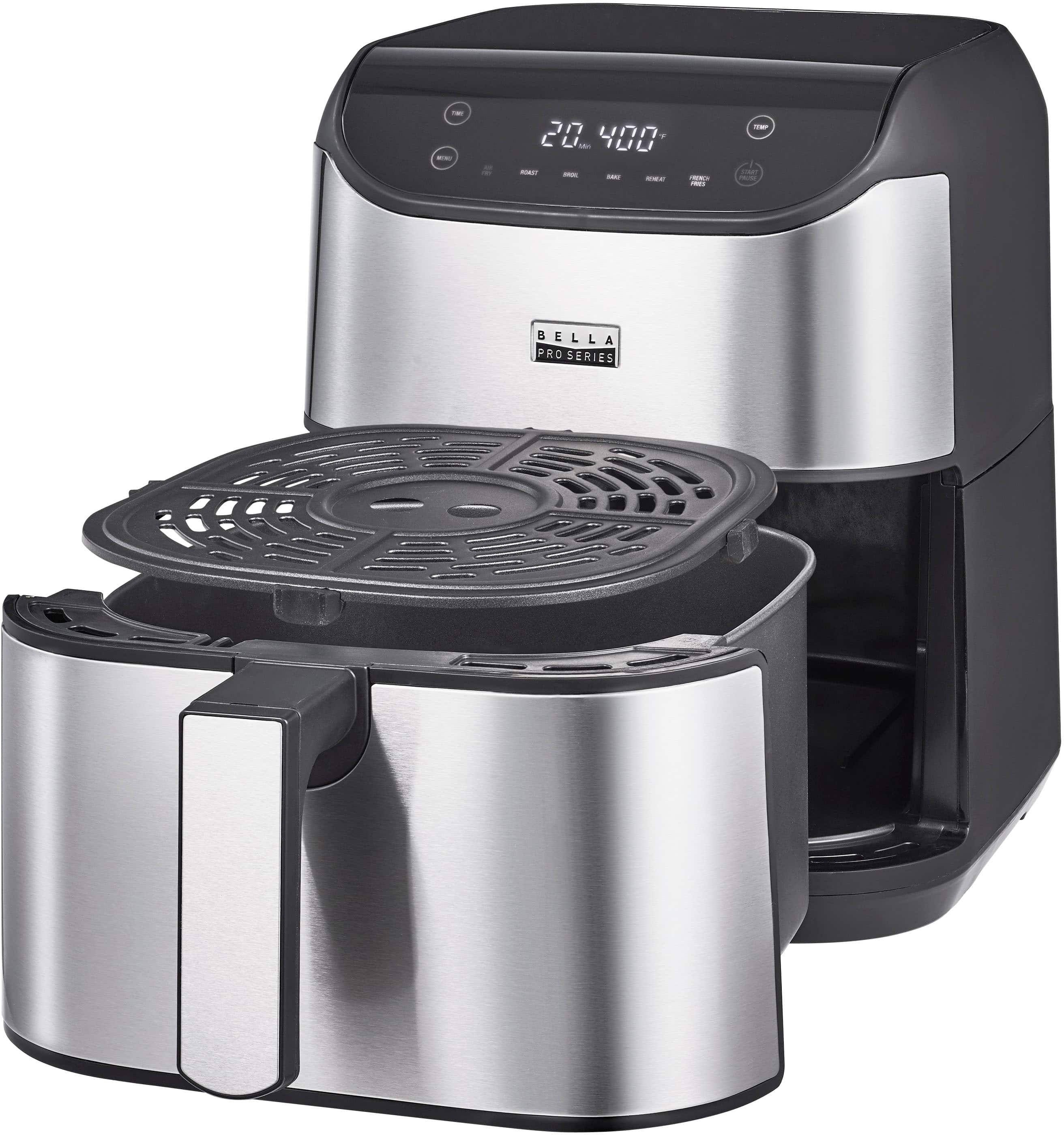 Alt View 13. Bella Pro Series - 6-qt. Digital Air Fryer with Stainless Finish - Stainless Steel.