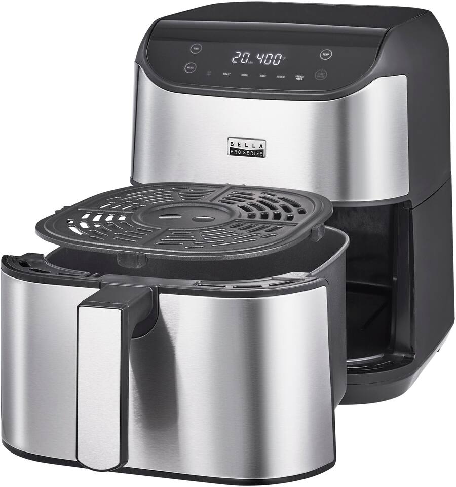Bella Pro Series 6.3qt Air Fryer - Touchscreen, Stainless Steel, 1700W For Fast & Even Cooking
