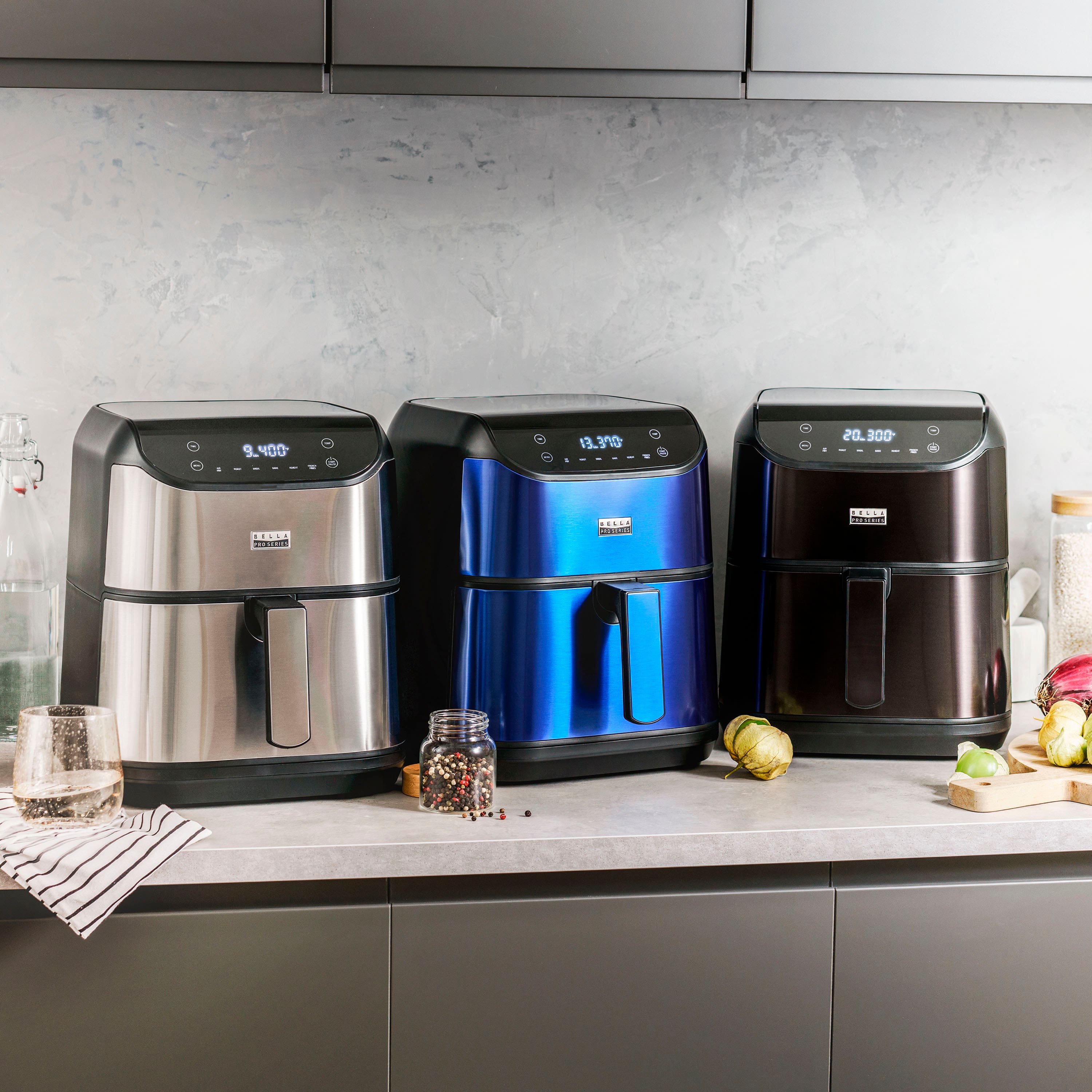 Alt View 21. Bella Pro Series - 6-qt. Digital Air Fryer with Stainless Finish - Stainless Steel.