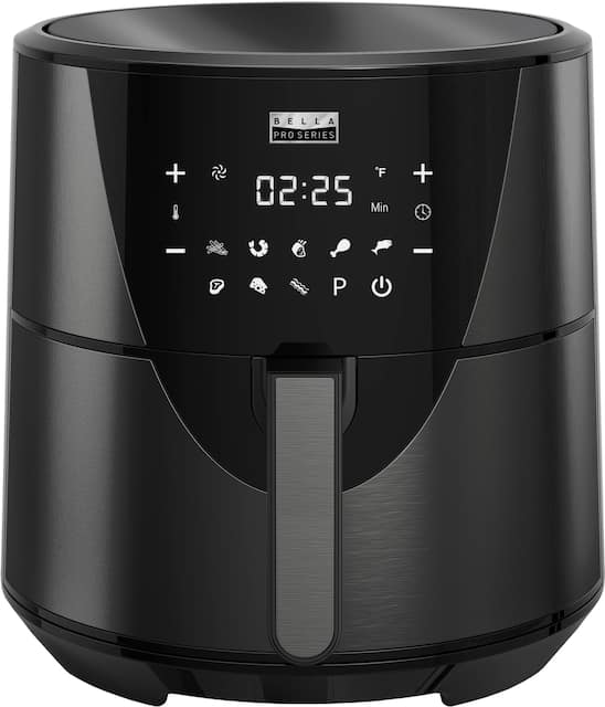 Bella Pro Series 8 qt. Digital Air Fryer Black Stainless Steel