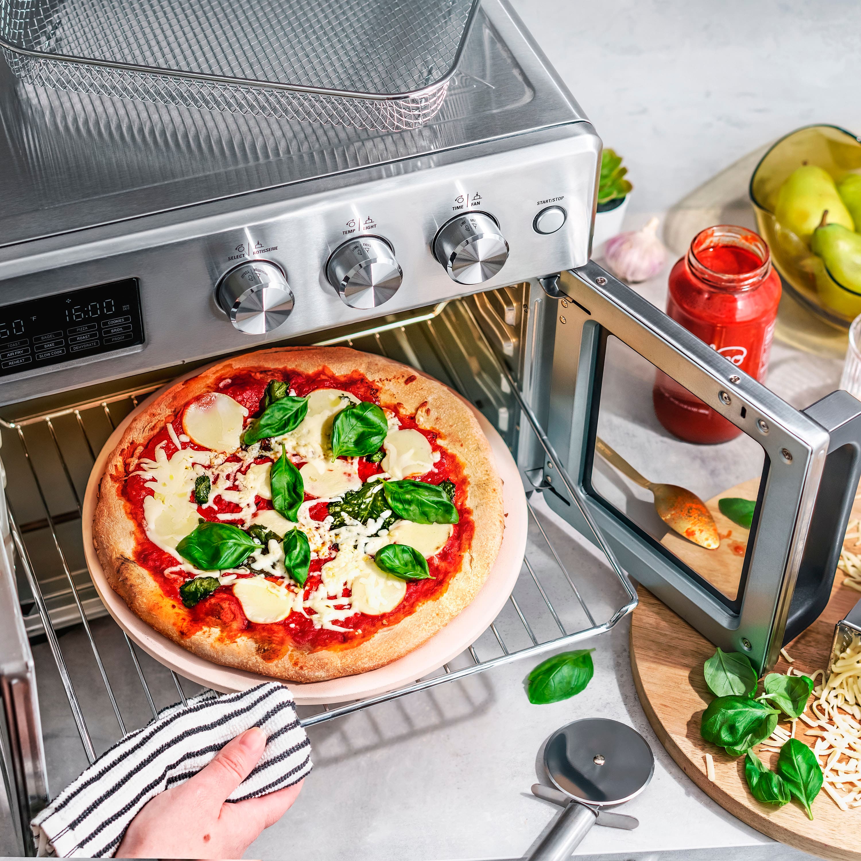 Alt View 17. Bella Pro Series - 12-in-1 6-Slice Toaster Oven + 33-qt. Air Fryer with French Doors - Stainless Steel.