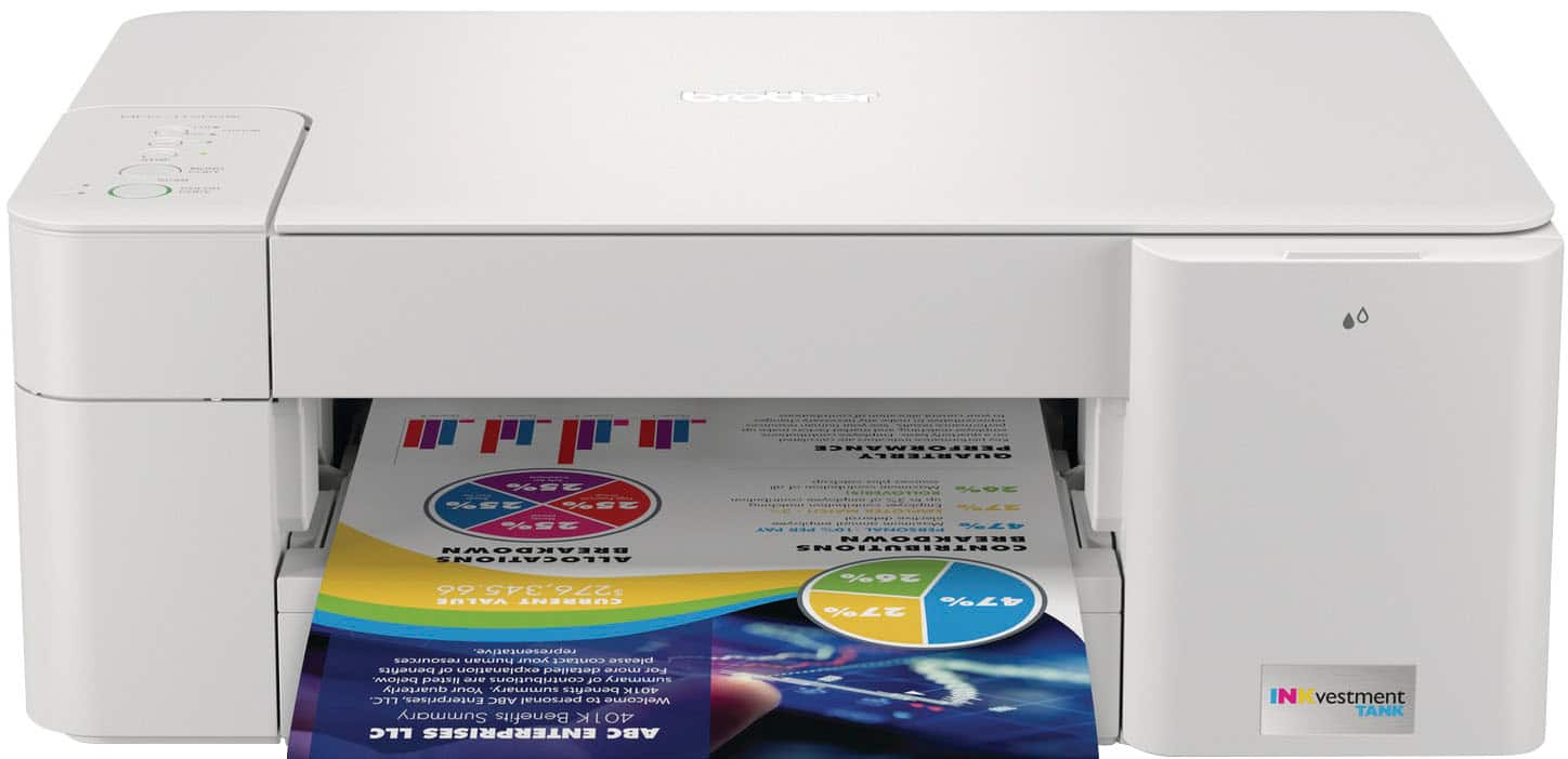 Brother - INKvestment Tank MFC-J1205W Wireless All-in-One Inkjet Printer with up to 1-Year of Ink In-box