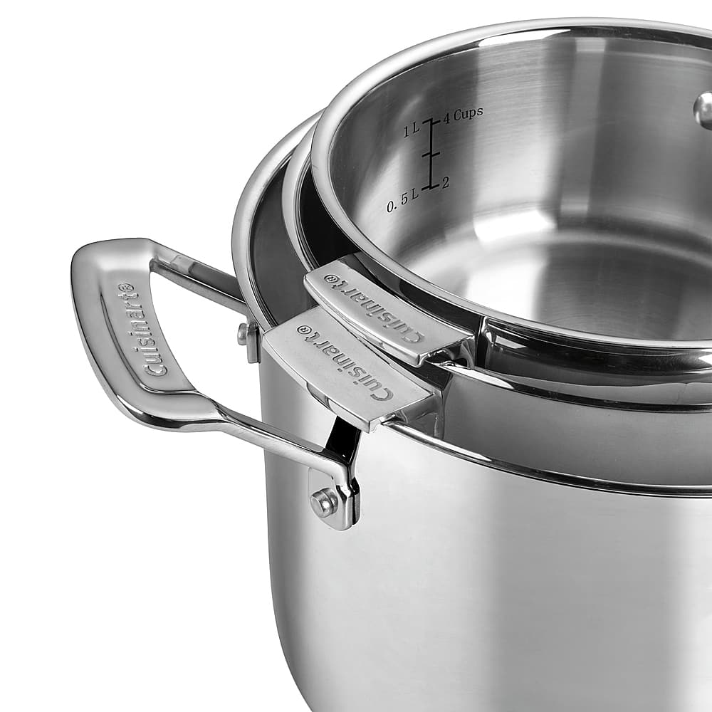 Alt View 13. Cuisinart - Smartnest 11-Piece Cookware Set - Stainless Steel.