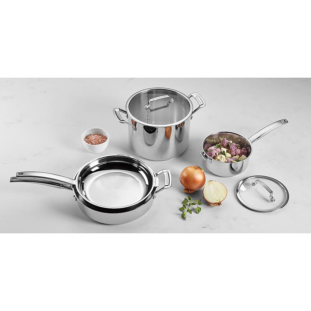 Alt View 22. Cuisinart - Smartnest 11-Piece Cookware Set - Stainless Steel.