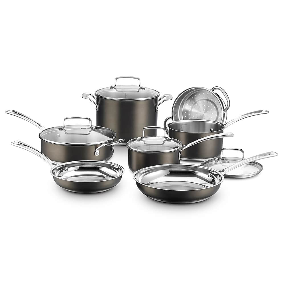 Alt View 11. Cuisinart - 11-Piece Cookware Set - Black.