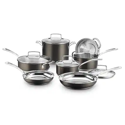 Alt View 11. Cuisinart - 11-Piece Cookware Set - Black.