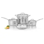Alt View 11. Cuisinart - Chef's Classic Nonstick Stainless 7-Piece Set - Stainless Steel.