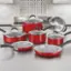 Alt View 13. Cuisinart - Ceramica XT Nonstick 11-Piece Cookware Set - Red.