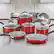 Alt View 13. Cuisinart - Ceramica XT Nonstick 11-Piece Cookware Set - Red.