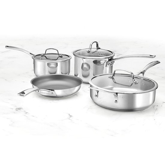Cuisinart 11 Piece Cookware Set Stainless Steel P87SS-11 - Best Buy