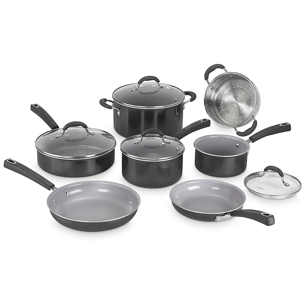 Alt View 11. Cuisinart - Ceramica XT Nonstick 11-Piece Cookware Set - Black.