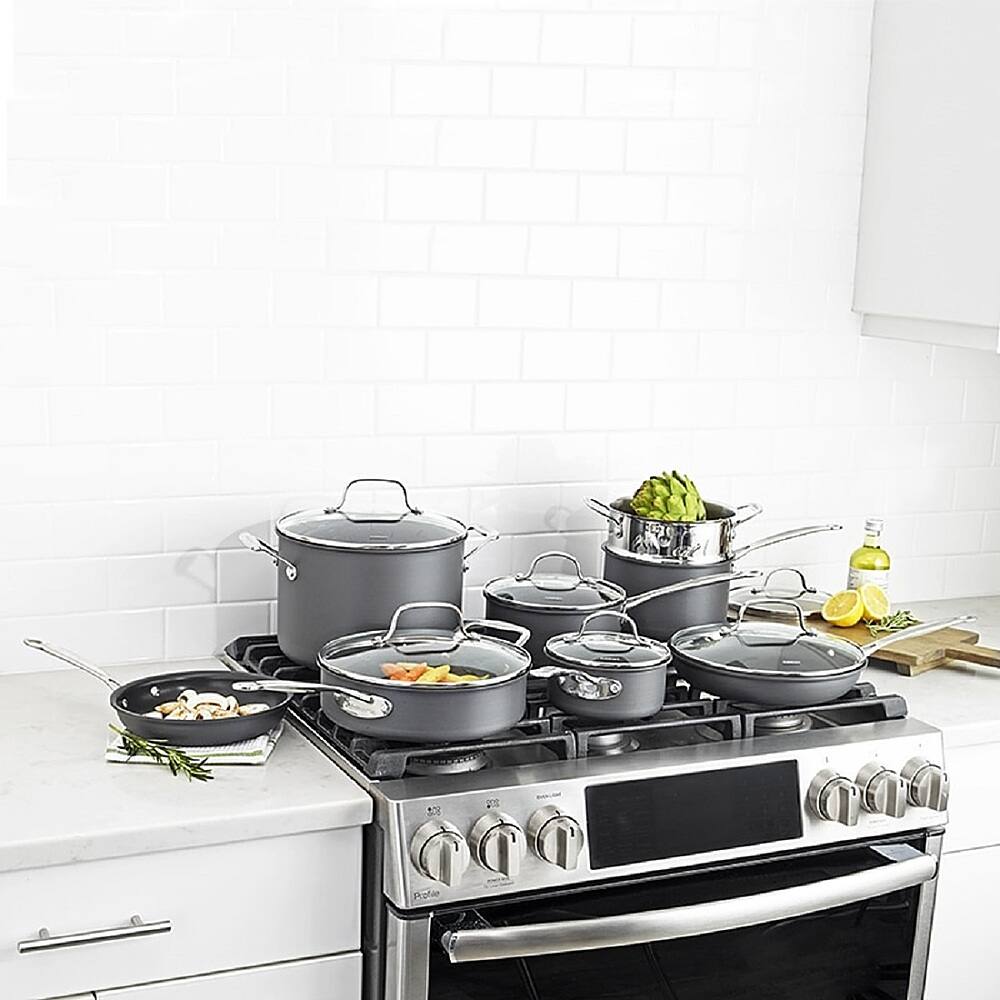 Alt View 12. Cuisinart - Chef's Classic Hard Anodized 14 Piece Set - Black.