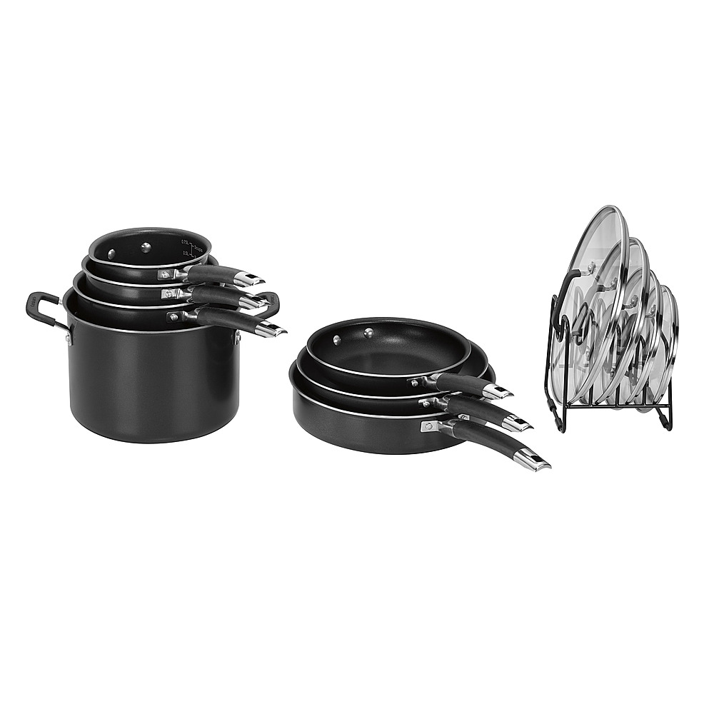 Non-Stick Cookware Set - Pans and Pots with Removable Handles, Space  Efficient Excellent for RVs and Compact Kitchen (Black 12 pieces)
