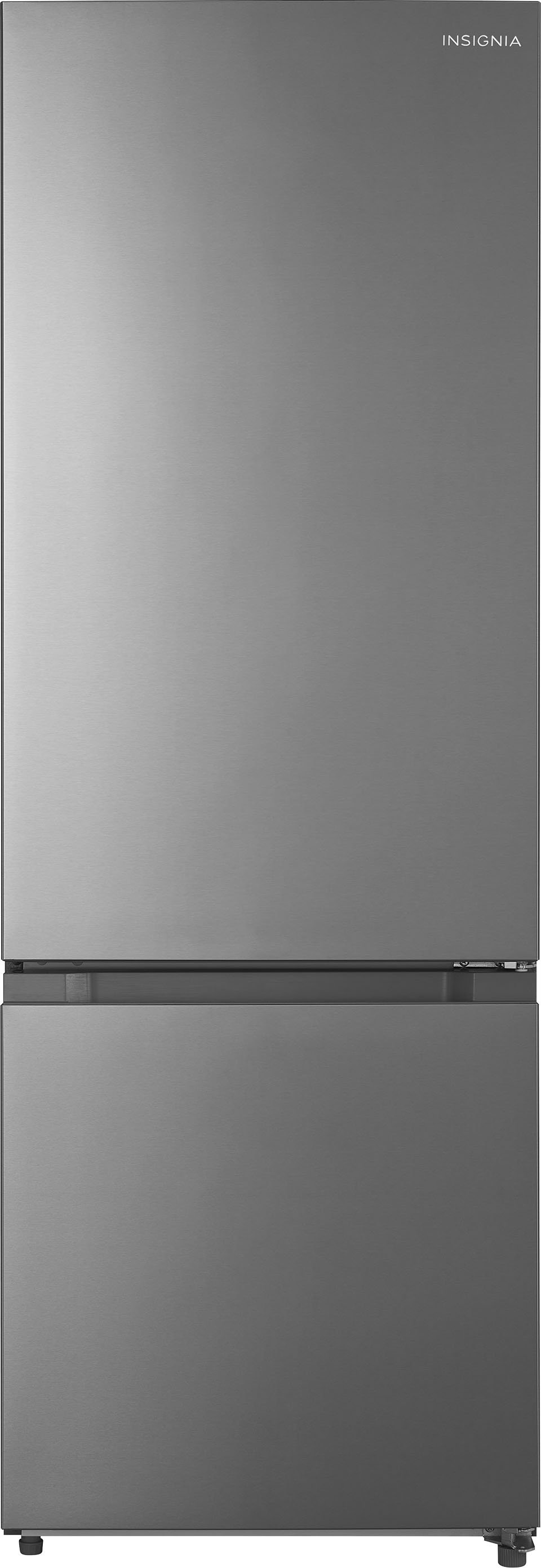 Insignia™ – 10.9 Cu. Ft. Bottom Mount Refrigerator – Stainless steel