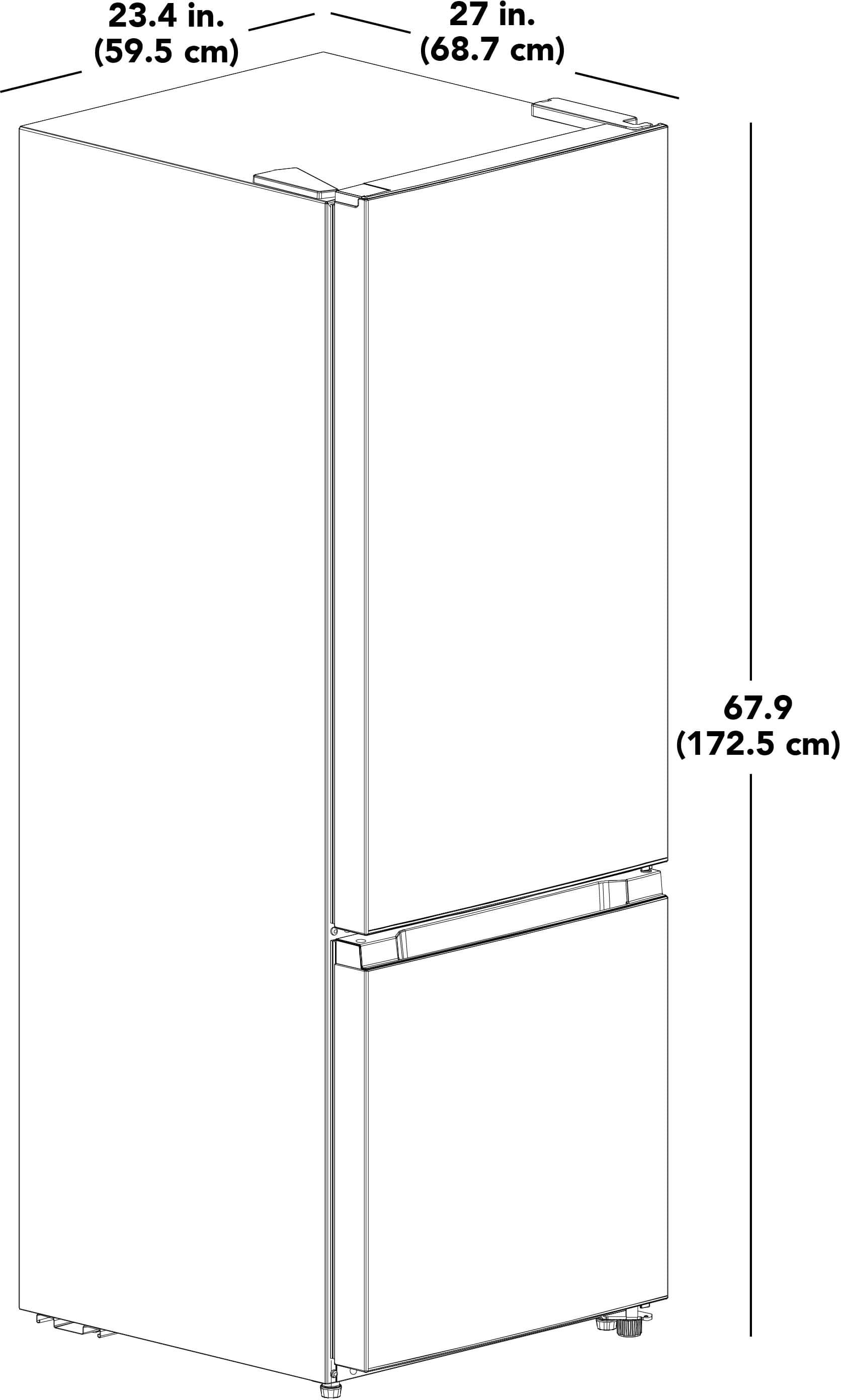 Alt View 11. Insignia™ - 11.5 Cu. Ft. Bottom Mount Refrigerator with ENERGY STAR Certification - Stainless Steel.