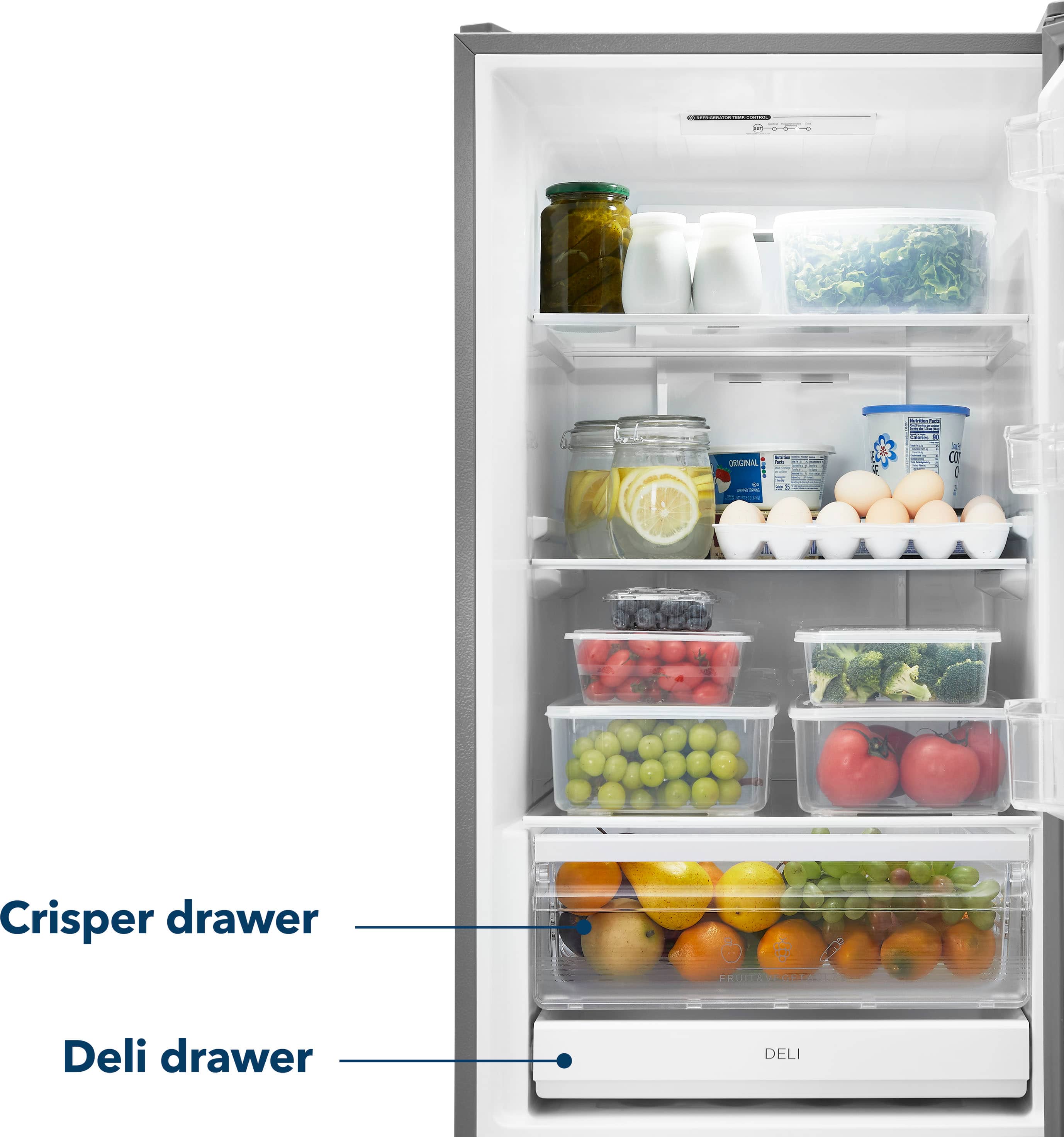 Alt View 16. Insignia™ - 11.5 Cu. Ft. Bottom Mount Refrigerator with ENERGY STAR Certification - Stainless Steel.