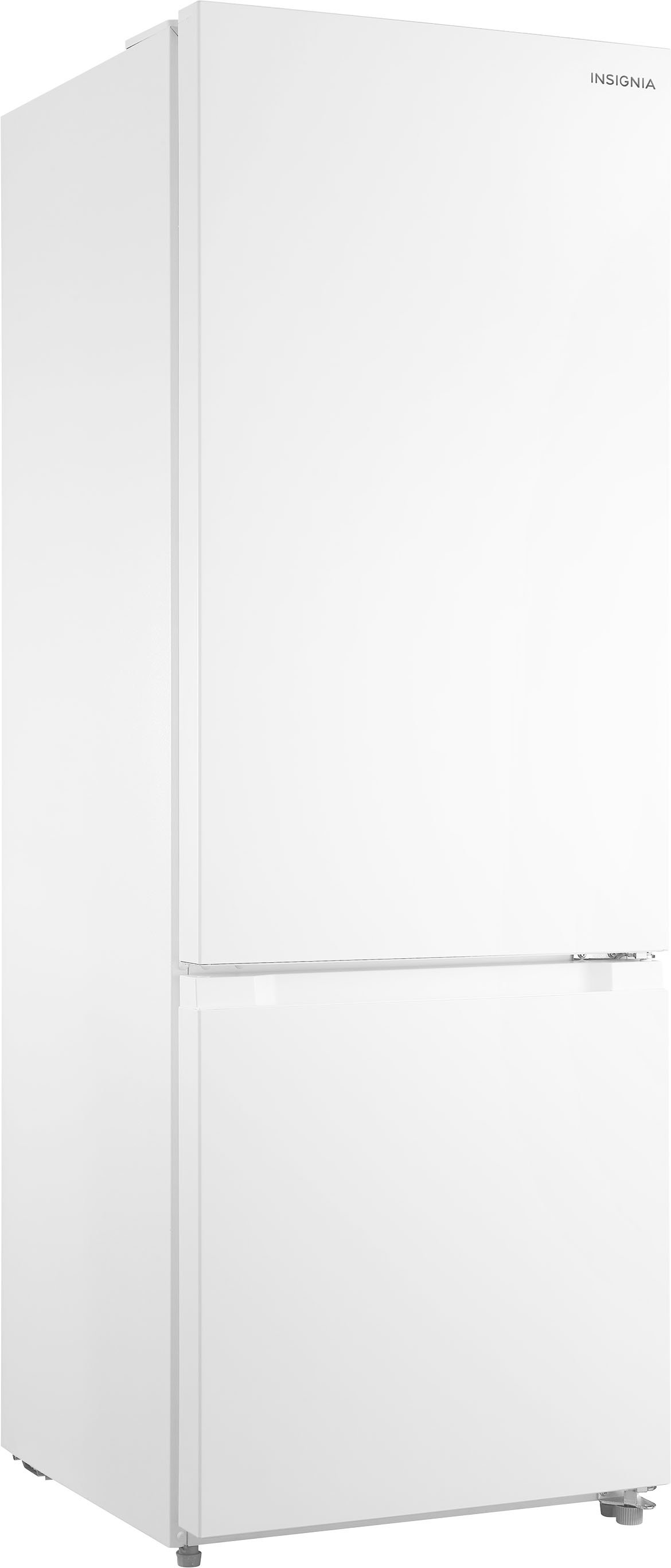 Angle View: Insignia™ - 11.5 Cu. Ft. Bottom Mount Refrigerator with ENERGY STAR Certification - White