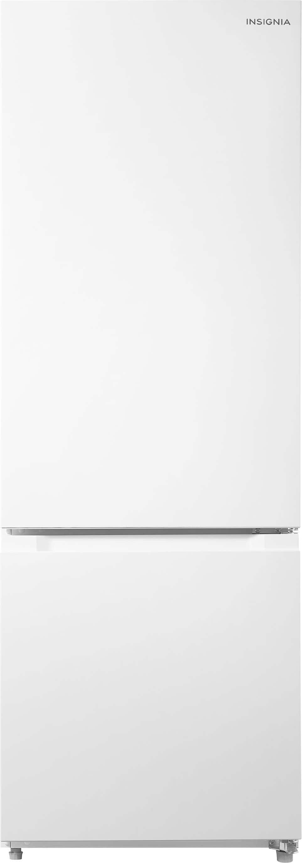 Front. Insignia™ - 11.5 Cu. Ft. Bottom Mount Refrigerator with ENERGY STAR Certification - White.