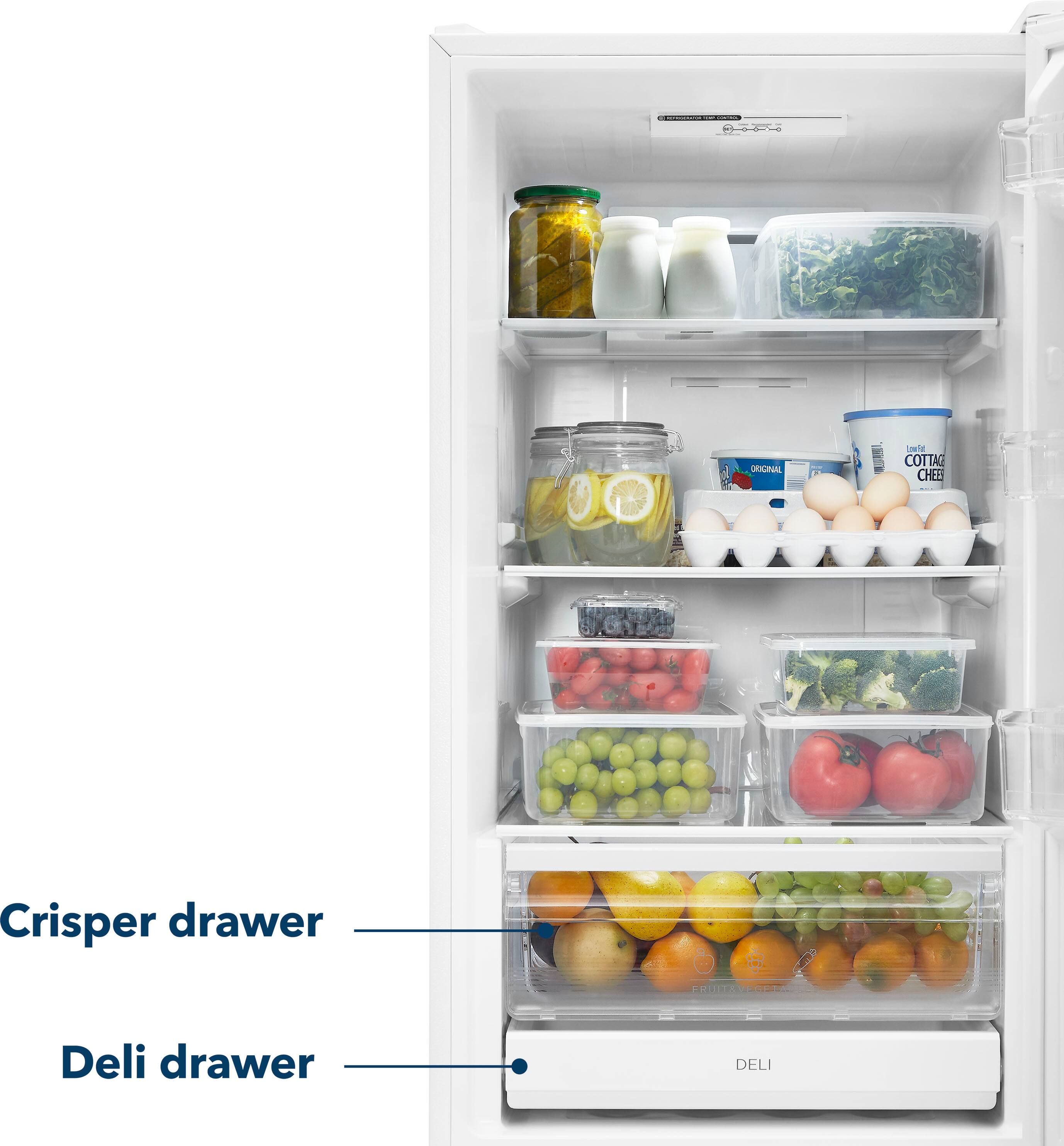 Alt View 16. Insignia™ - 11.5 Cu. Ft. Bottom Mount Refrigerator with ENERGY STAR Certification - White.