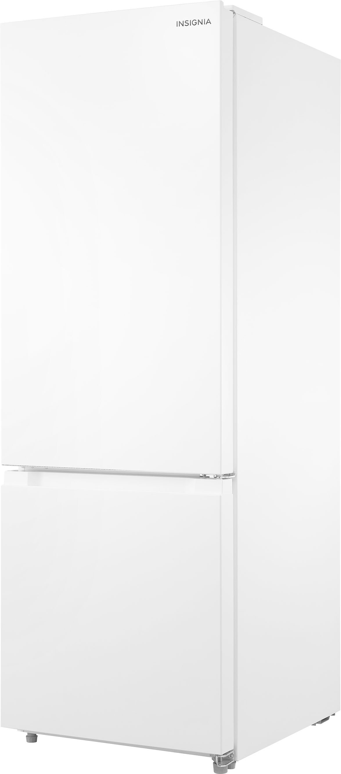 Left View: Insignia™ - 11.5 Cu. Ft. Bottom Mount Refrigerator with ENERGY STAR Certification - White