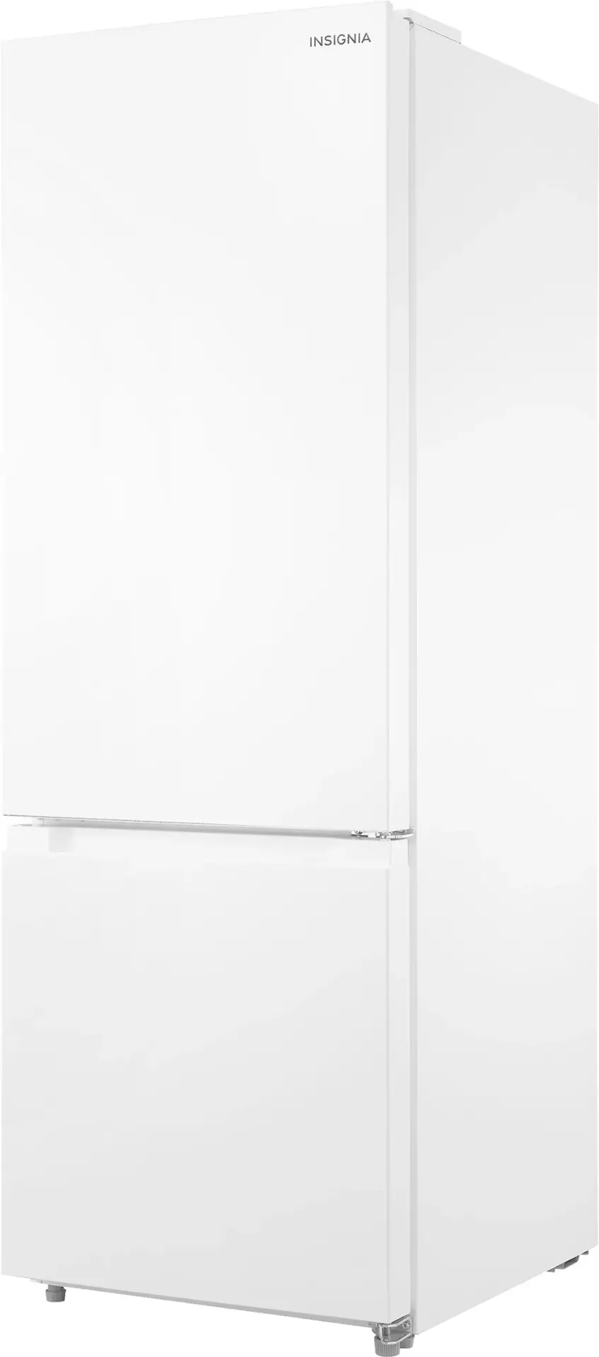 Left. Insignia™ - 11.5 Cu. Ft. Bottom Mount Refrigerator with ENERGY STAR Certification - White.