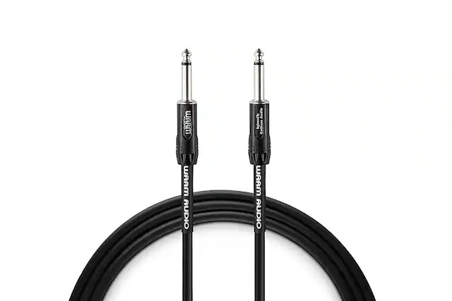 Front. Warm Audio - Pro Series 20' TS Instrument Cable - Black & Silver.